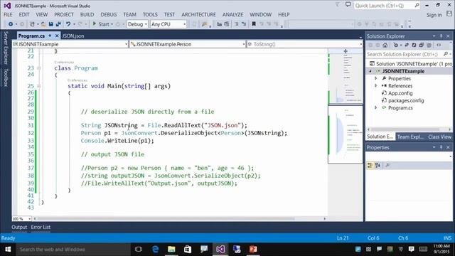 Introduction to JSON with C# 3 Parsing and Generating JSON Files смотреть онлайн