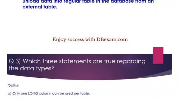 Oracle Database SQL 1Z0-071 Certification: Latest Sample Questions and Answer