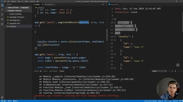 Create A Paginated API With Node.js - Complete Tutorial смотреть онлайн