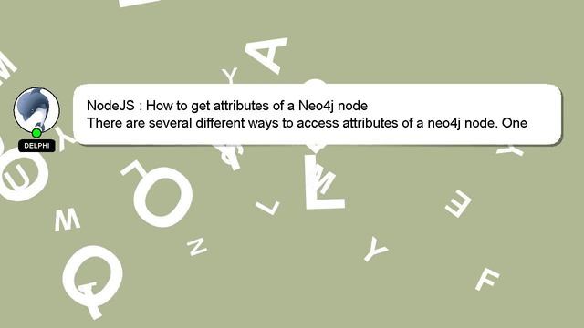NodeJS : How to get attributes of a Neo4j node смотреть онлайн