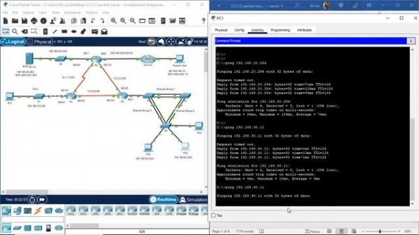 12.5.13 Packet Tracer - Troubleshoot Enterprise Network