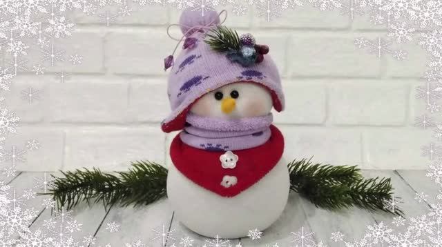 ⛄❄️🎄Снеговик своими руками из носков _игрушка смотреть онлайн