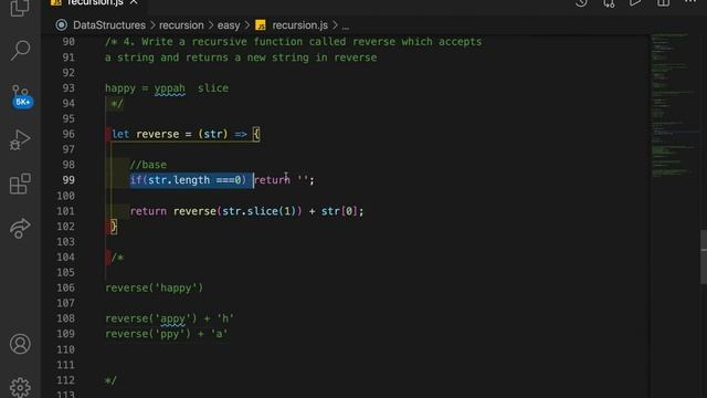 reverse string recursively in javascript смотреть онлайн