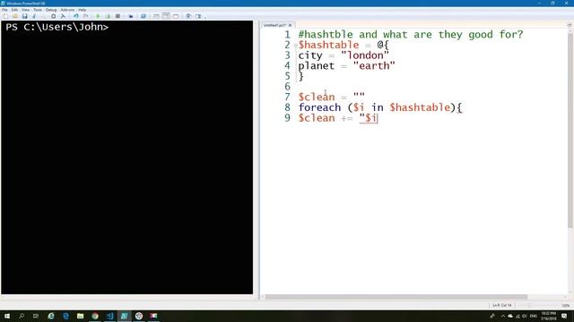 Powershell Hashtables смотреть онлайн