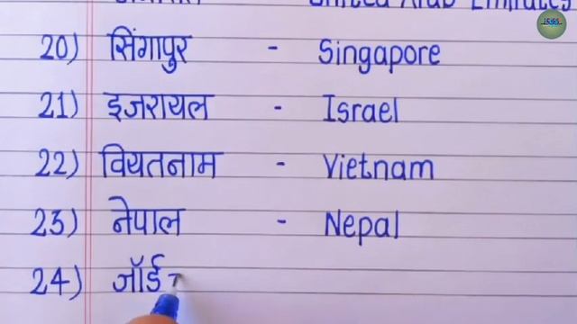 Deshon ke Naam | देश के नाम हिंदी में | 50 Names of Countries In Hindi and English | Country name смотреть онлайн