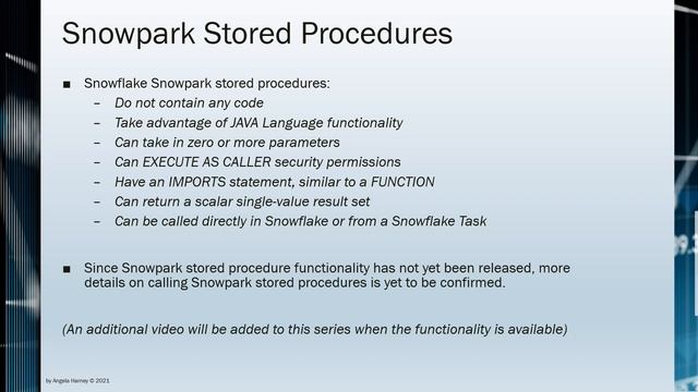 Snowpark Tutorial: 09 - Create a Snowpark Stored Procedure смотреть онлайн