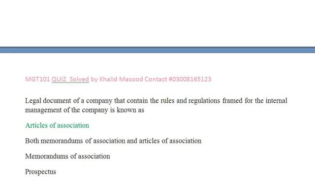 MGT101 Final Term Solved Current Papers MCQS Quizzes смотреть онлайн