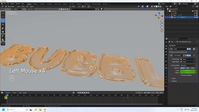 Creating Bubble Type Or Balloon Text Inflation Simulations In Blender