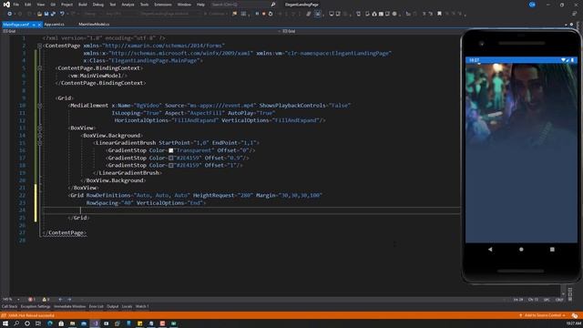Elegant Landing Page in Xamarin Forms | Xamarin Forms Template смотреть онлайн