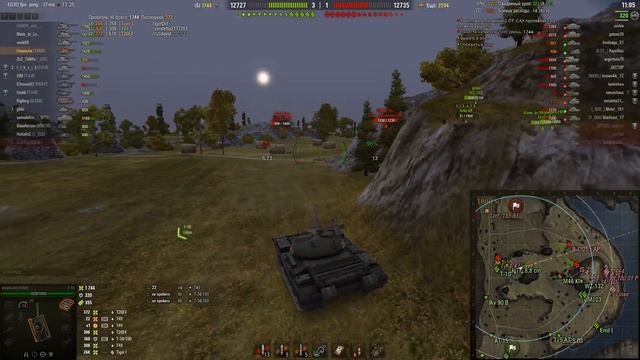 Т-54, карта Утес - стандартный бой. смотреть онлайн