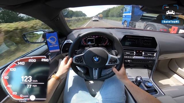NEW! 8 Series Convertible BMW M850i XDrive  530HP AUTOBAHN POV  0-260km/h TOP SPEED By AutoTopNL