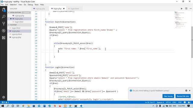 Searching Data form Database using Php | How to Create a function in php | Calling function in php смотреть онлайн