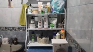 Наконец-то установила полку над стиральной машиной?Полка просто супер?