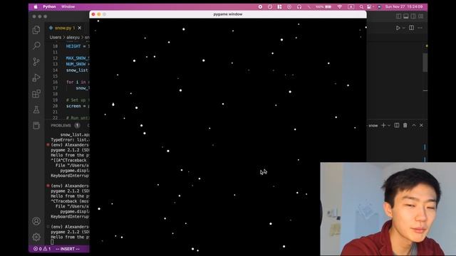 Pygame snow animation | Beginner Python Projects смотреть онлайн