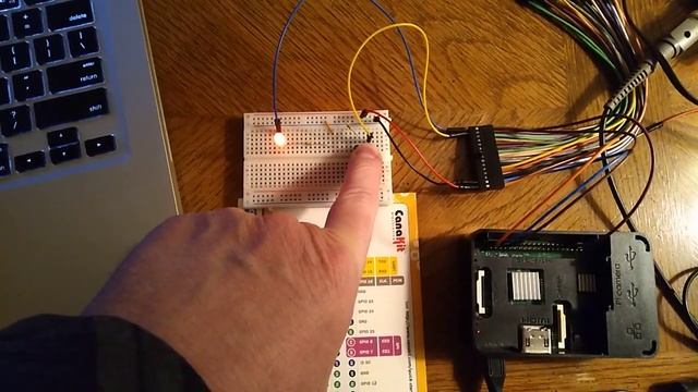 Using a Raspberry Pi's GPIO pins to interface to an LED and a switch. смотреть онлайн