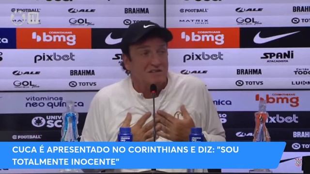 ? APRESENTAÇÃO DE CUCA: assista AO VIVO as primeiras palavras do NOVO TÉCNICO do Corinthians смотреть онлайн