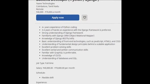 SOFTWARE DEVELOPER JOB | WANTED FRESHER | EXPERIENCED | JAVA PYTHON DJANGO PHP MYSQL C C++ | JOBS смотреть онлайн