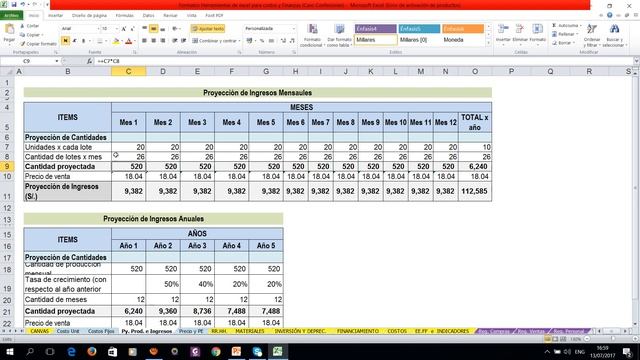 Herramientas de EXCEL para COSTOS Y PRESUPUESTOS - MIPYMES смотреть онлайн
