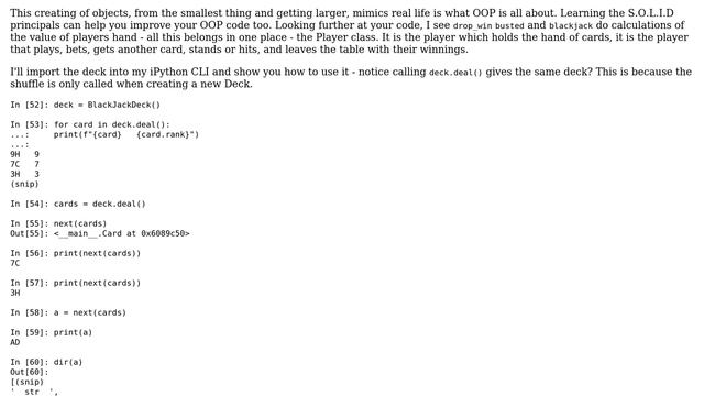 Code Review: Python Blackjack, need OOP advice (3 Solutions!!) смотреть онлайн