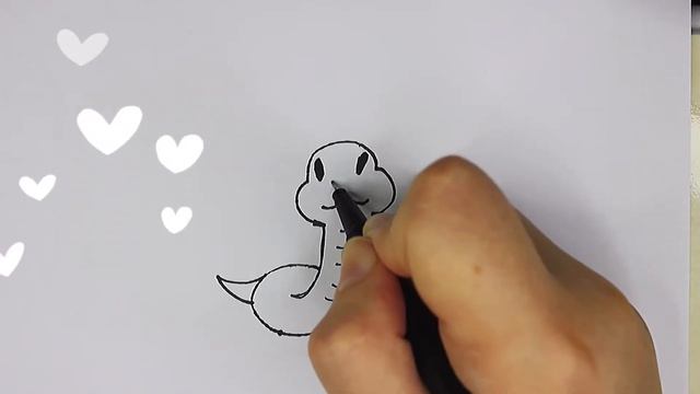 How to draw a snake | Как легко нарисовать змею| Жыланды қалай салу керек смотреть онлайн