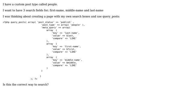 Wordpress: Best way to create a search for custom post type by custom field values смотреть онлайн
