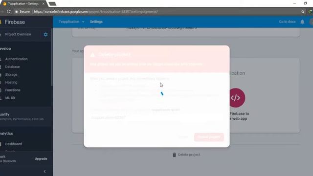 How to delete firebase project смотреть онлайн