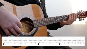 Простой разбор Рифа Metallica - Enter Sandman   \  Ентер Сендман на Акустике  \  гитара для новичко