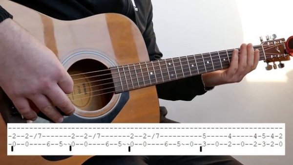 Простой разбор Рифа Metallica - Enter Sandman   \  Ентер Сендман на Акустике  \  гитара для новичко