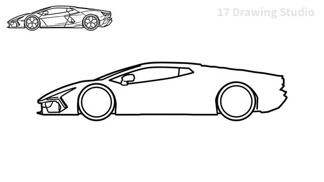 How to draw a LAMBORGHINI REVUELTO step by step / drawing lambo 2024 sports car смотреть онлайн