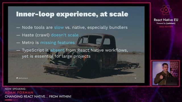 Changing React Native... from within! - Adam Foxman | React Native EU 2022 смотреть онлайн