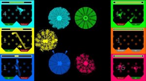 6 Colors Marble Race Battle in Algodoo