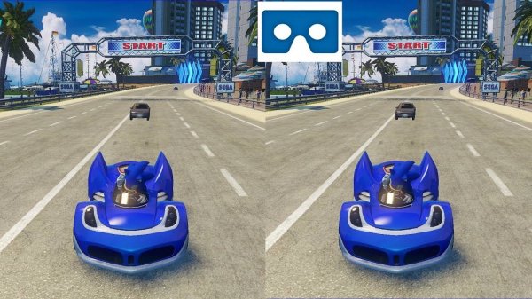 Sonic Racing 3D VR видео 2 для VR Box google cardboard