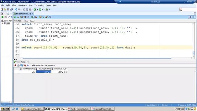 Oracle Database Course - Single Row Function смотреть онлайн