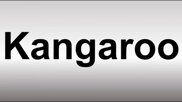 How to Pronounce Kangaroo смотреть онлайн