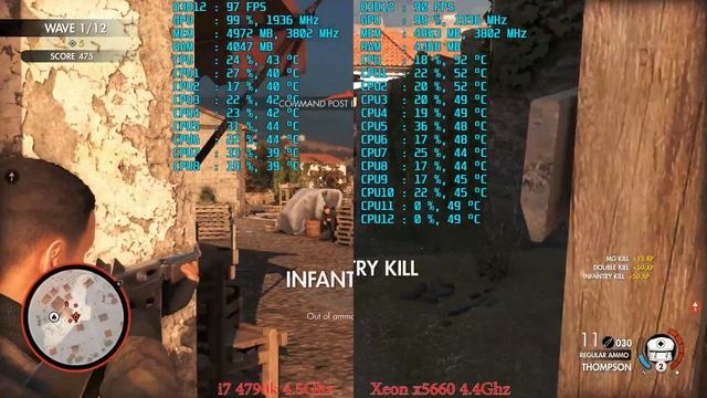 Xeon x5660 4.4Ghz vs i7 4790k 4.5Ghz Games Benchmarks Vol.3 смотреть онлайн