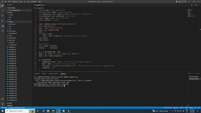 No module named 'wordcloud' | Python смотреть онлайн