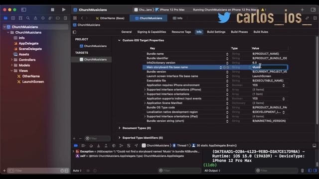 [Solved] Xcode: "Thread 1: Could not find a storyboard named 'your storyboard' in bundle NSBundle смотреть онлайн