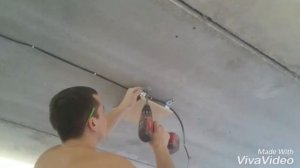 Натяжной потолок вставка в гипсокартон очень сложный монтаж