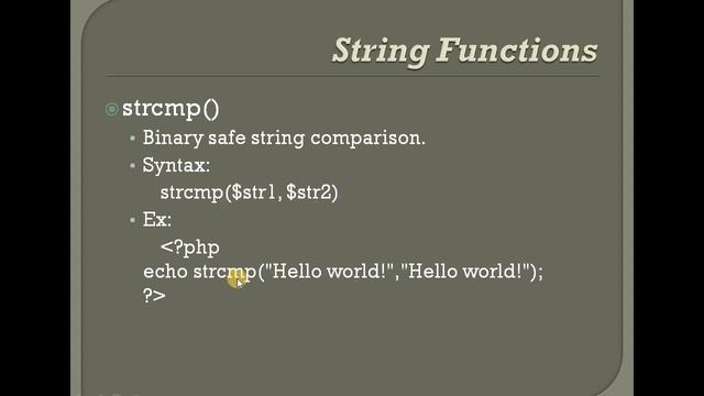 PHP String Functions - Web Programming Using PHP смотреть онлайн