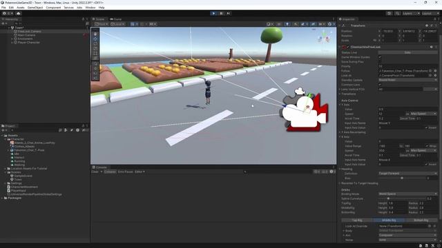 Pokemon Monster Collecting 3D Game in Unity Tutorial Episode 1 Camera Cinemachine Character Movemen смотреть онлайн