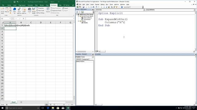 Excel VBA Programming - Range Actions | 9 - The Range Auto Fit Method смотреть онлайн
