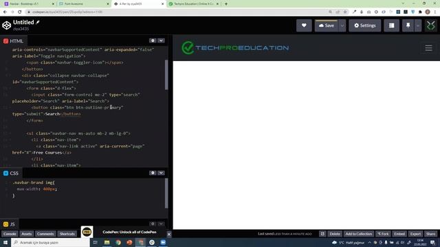 Techpro Education / Bootstrap ile Navbar Kullanımı ve Navbar ların Özelleştirilmesi смотреть онлайн
