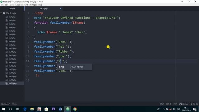 Lecture - 25 - User Defined Functions In PHP - Example 2 - PHP & MySql Series смотреть онлайн