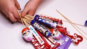 БУКЕТ ИЗ ШОКОЛАДОК и КИНДЕРОВ / Как сделать букет из шоколадок своими руками