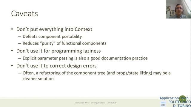 AW1-2020-L24-P1: React Context, Lifecycle and Forms (parte 1) смотреть онлайн