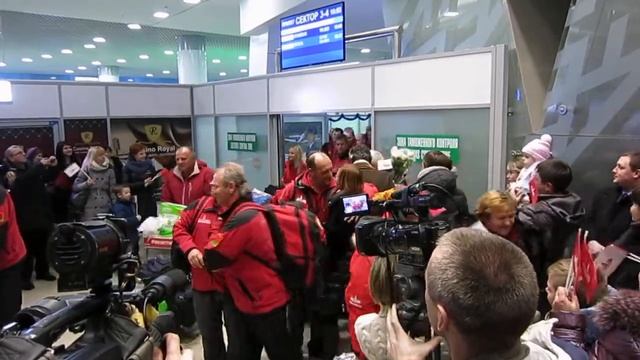 Встреча команды МАЗ-Спорт-авто в аэропорту Минск-2 смотреть онлайн