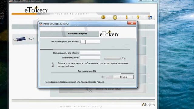 Смена пароля eToken смотреть онлайн