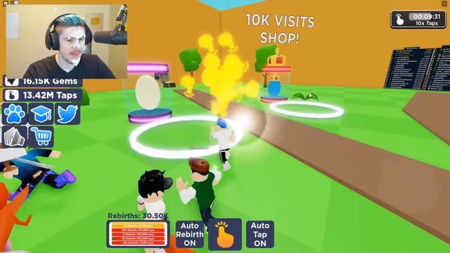 So I Bought UNLIMITED REBIRTHS In Tapping Simulator And Got BILLIONS OF TAPS!! (Roblox) смотреть онлайн