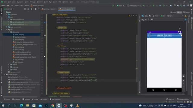 Приложение Викторина на Java в Android Studio. Урок 09. Делаем строку меню. смотреть онлайн