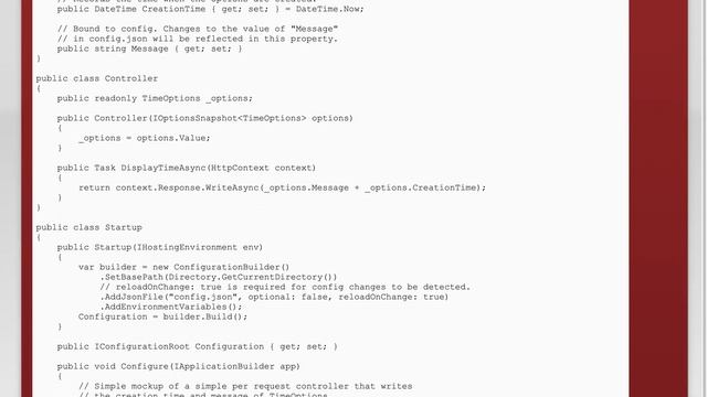 IOptionsSnapshot not refreshes after *.json file changed смотреть онлайн